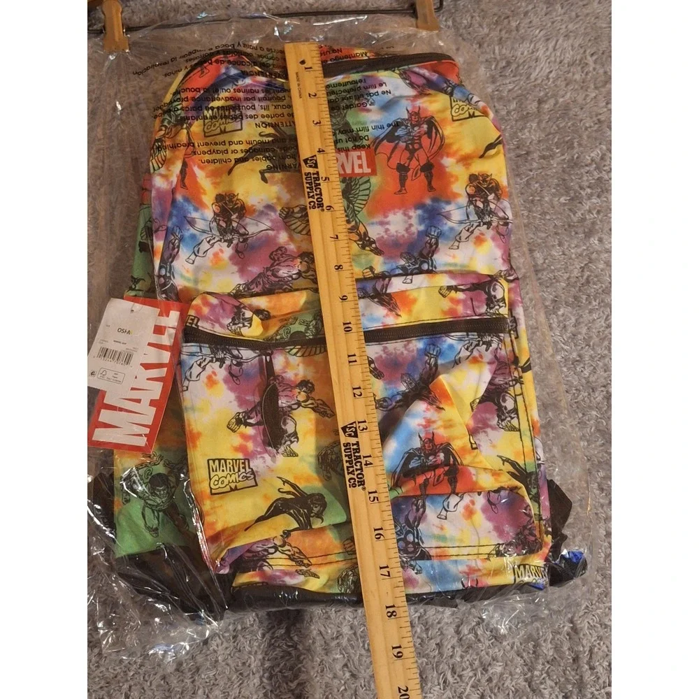 Marvel Comics Tie Dye Backpack All Over Print OSFA New Back to School Backpack